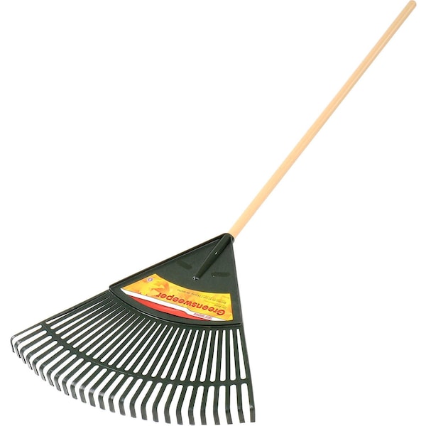 23-1/2 in Poly Poly Leaf Rake, 54 in L